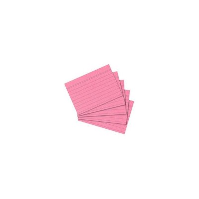 Kartotékkártya  A7 100 ív/csomag, vonalas, Herlitz rózsaszín