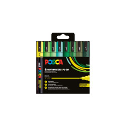 Dekormarker 1,8-2,5mm, Uni Posca PC-5M 8 db-os készlet. zöld színek Dekormarker Uni