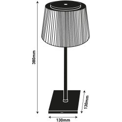 Asztali LED lámpa, USB, 4W, 4000K, AVIDE, fekete