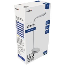 Asztali LED lámpa, csiptethető, 1,5W, 6400K, AVIDE, fehér Iroda üzemeltetés, munkavédelem Avide