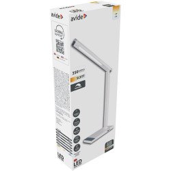 Asztali LED lámpa, Scott, 12W, 5000K, AVIDE, fehér Iroda üzemeltetés, munkavédelem Avide