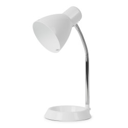 Asztali lámpa, Basic, O-talpas, 11W, AVIDE, fehér Iroda üzemeltetés, munkavédelem Avide