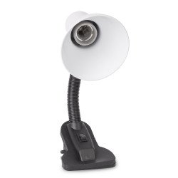 Asztali lámpa, Basic csiptethető, max. 60W, AVIDE, fehér