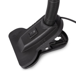 Asztali lámpa, Basic csiptethető, max. 60W, AVIDE, fekete