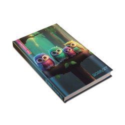 Diák zsebkönyv 125mmx205mm, fehér lapokkal 2026/2027 bagoly Realsystem Diák zsebkönyv Realsystem