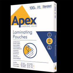 Lamináló fólia A4, 100 mic. 100 db/doboz, Apex Standard Irodatechnika, kellékei Apex