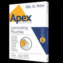 Lamináló fólia A3, 125 micron 100 db/doboz, Apex Medium Irodatechnika, kellékei Apex