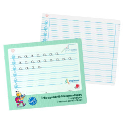 Füzet iskolai, 32lap, írás gyakorló 1.osztályos fekvő Süni Meixner