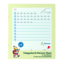 Füzet iskolai, 32lap, írás gyakorló 2.osztályos álló Süni Meixner Író- irodaszer, papíráru Ico