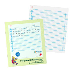 Füzet iskolai, 32lap, írás gyakorló 2.osztályos álló Süni Meixner