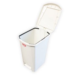 Szemeteskuka pedálos műanyag 25 literes fehér UP401-001