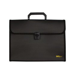 Irattartó táska, harmonikatáska, 13 rekeszes füles csatos EVOffice fekete