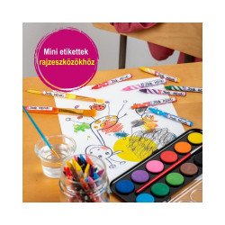 Etikett toll címke iskolai, 50 x 10 mm 30 címke/2 ív, Avery kék/zöld