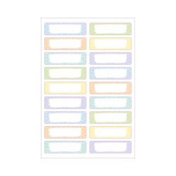 Etikett ruhacímke iskolai, 45 x 13 mm 36 címke/2 ív, Avery pasztell