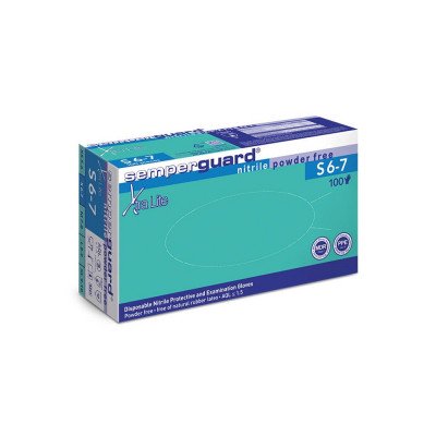Gumikesztyű nitril púdermentes S 300 db/doboz aero touch Semperguard