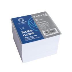 Kockatömb 8x8x6,5cm, ragasztás nélküli, Bluering® Extra fehér Író- irodaszer, papíráru Bluering