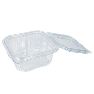 Salátás tál egybefedeles PET 375 ml 100 db/csomag