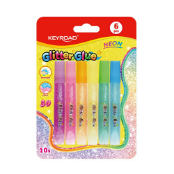 Ragasztó folyékony dekorácós , neon, Keyroad, 6 x 10 g Javítás, ragasztás, csomagolás Keyroad