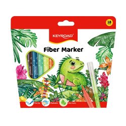Rostirón, filctoll készlet 2 mm 18 db/bliszter Keyroad vegyes színek Író- irodaszer, papíráru Keyroad
