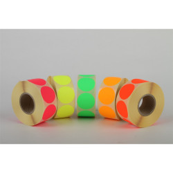 Etikett címke, 38mm, körcímke tekercses, 1000 címke/tekercs fluo pink Etikett - címke Egyéb
