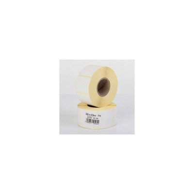 Etikett címke thermo, 38x43mm, tekercses, 1000 címke/tekercs fehér