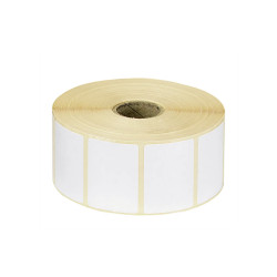 Etikett címke thermo, 38x43mm, tekercses, 1000 címke/tekercs fehér