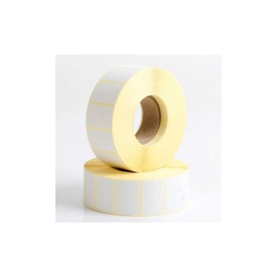 Etikett címke thermo, 15x25mm, tekercses, 1000 címke/tekercs fehér