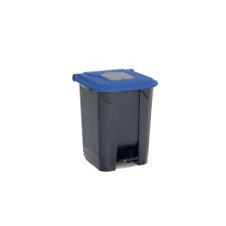 Szemeteskuka pedálos műanyag 50 literes antracit/kék UP226