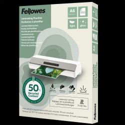 Lamináló fólia A6, 80mic. 100 db/doboz,Fellowes Irodatechnika, kellékei Fellowes