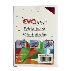 Lamináló fólia A6, 80 micron 100 db/doboz, Evo Irodatechnika, kellékei EVO