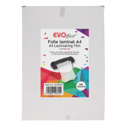 Lamináló fólia A4, 200 micron 100 db/doboz, Evoffice Irodatechnika, kellékei EVO