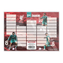 Órarend egylapo, Liverpool, 25 db/csomag, Nebulo