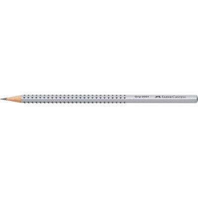 Grafitceruza H, háromszögletű GRIP 2001 Faber-Castell ezüst test