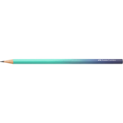 Grafitceruza B, háromszögletű színátmenetes Faber-Castell türkiz-kék test