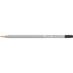 Grafitceruza B,radíros háromszögletű GRIP 2001 Faber-Castell ezüst test Grafitceruza Faber - Castell