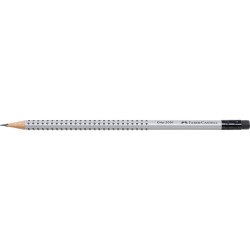Grafitceruza B,radíros háromszögletű GRIP 2001 Faber-Castell ezüst test Grafitceruza Faber - Castell