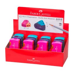 Hegyező dupla tartályos SLEEVE Faber-Castell trendi rózsaszín/narancs,türkiz/világoszöld,kék/világoskék színben Hegyező Faber - Castell