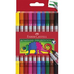 Rostirón, filctoll készlet, kétvégű Faber-Castell 10 klf. szín Filctoll Faber - Castell