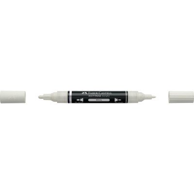 Akril marker kétvégű MULTIMARK 101 Faber-Castell fehér