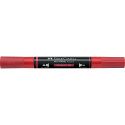 Akril marker kétvégű MULTIMARK 219 Faber-Castell eper piros