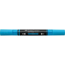 Akril marker kétvégű MULTIMARK 448 Faber-Castell azúrkék