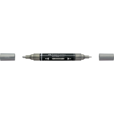 Akril marker kétvégű MULTIMARK 251 Faber-Castell ezüst