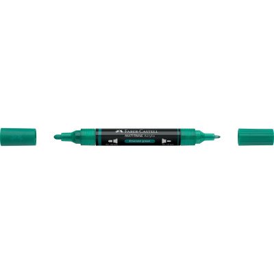 Akril marker kétvégű MULTIMARK 358 Faber-Castell smaragdzöld