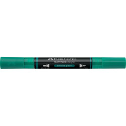 Akril marker kétvégű MULTIMARK 358 Faber-Castell smaragdzöld