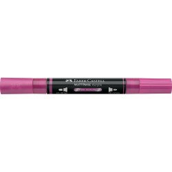 Akril marker kétvégű MULTIMARK 290 Faber-Castell metál rózsaszín
