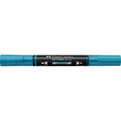 Akril marker kétvégű MULTIMARK 292 Faber-Castell metál kék