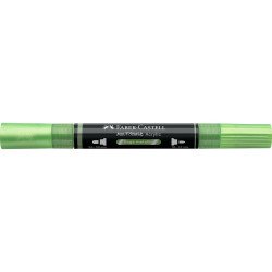 Akril marker kétvégű MULTIMARK 298 Faber-Castell metál zsályazöld