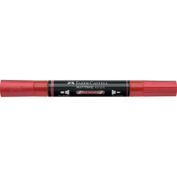 Akril marker kétvégű MULTIMARK 296 Faber-Castell metál piros