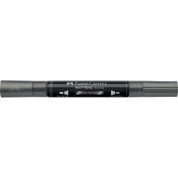 Akril marker kétvégű MULTIMARK 297 Faber-Castell metál acélszürke