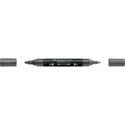 Akril marker kétvégű MULTIMARK 297 Faber-Castell metál acélszürke Dekormarker Faber - Castell